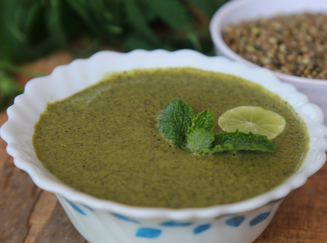 Bhang ki Chutney - Tangy hemp seed dip